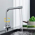 3-Wege-Wasserhahn gerade (mit Brause)